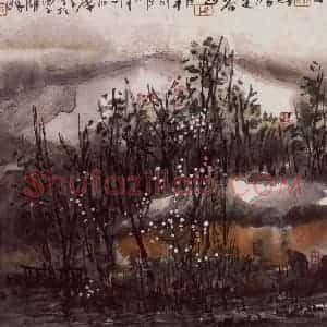 2002年 曾宓《烟雨濛濛》国画综合作品图片赏析