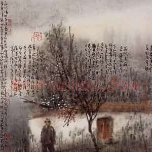 2003年 曾宓《出门走在外》国画综合作品图片赏析