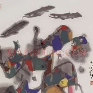 2006年 张桂铭《跃》国画综合作品图片赏析