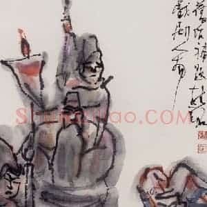 1980年 张桂铭《戏剧人物》国画人物作品图片赏析