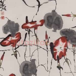 1997年 张桂铭《升腾》国画花鸟作品图片赏析