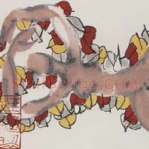 1990年 张桂铭《人体册页》国画人物作品图片赏析