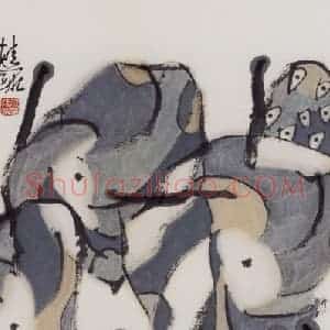 张桂铭《青荷图》国画花鸟作品图片赏析
