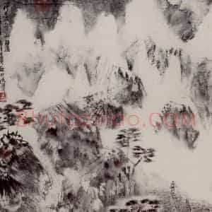 1999年 卓鹤君《我爱冬山丽》国画山水写意作品图片赏析