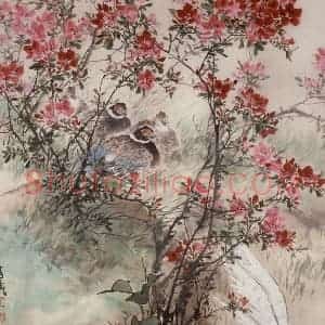 1963年 王雪涛《白鹇杜鹃》国画花鸟作品图片赏析