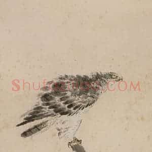 60年代 王雪涛《松隼图》国画花鸟作品图片赏析