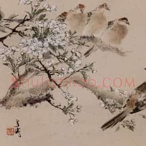 1964年 王雪涛《花鸟册页十开》国画花鸟作品图片赏析
