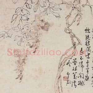 1932年 王雪涛《自提花卉册页》国画花鸟作品图片赏析