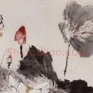 约1961年 王雪涛《荷花图》国画花鸟作品图片赏析
