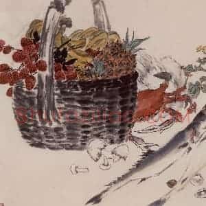 1962年 王雪涛《厨香》国画花鸟作品图片赏析