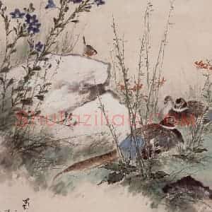 1961年 王雪涛《蜀山所见》国画花鸟作品图片赏析