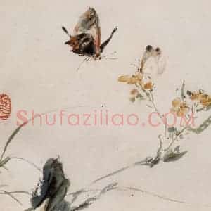 约1962年 王雪涛《草虫花卉册页》国画花鸟作品图片赏析