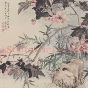 1923年 金城《花卉图》国画花鸟作品图片赏析