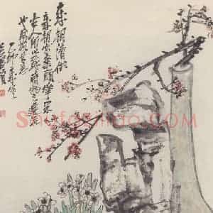 1915年 吴昌硕《岁朝清供图》国画花鸟作品图片赏析