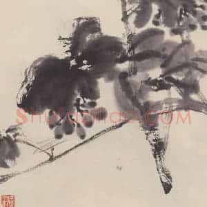 吴昌硕《花卉图》国画花鸟作品图片赏析