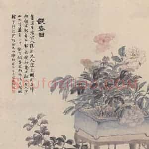 1907年 陆恢《饯春图》国画花鸟作品图片赏析