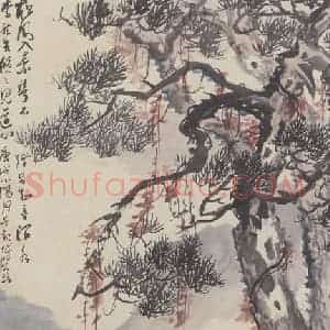 1910年 吴观岱《停琴听水图》国画综合作品图片赏析