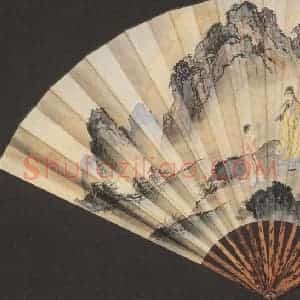 明代 朱瞻基《山水人物图》国画综合作品图片赏析