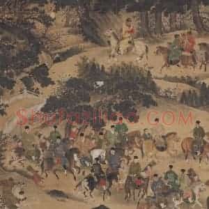 明代 商喜《明宣宗行乐图》国画人物作品图片赏析
