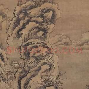 明代 戴进《雪景山水图》国画山水作品图片赏析