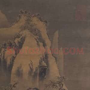 明代 钟礼《雪景山水图》国画山水作品图片赏析