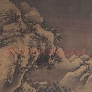 明代 吴伟《灞桥风雪图》国画山水作品图片赏析