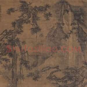 明代 史文《松下老人图》国画人物作品图片赏析
