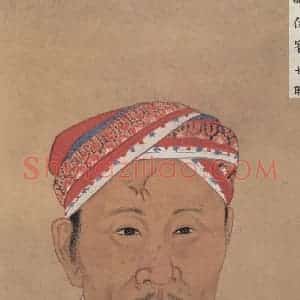 明代 不详《少数民族像》国画花鸟作品图片赏析