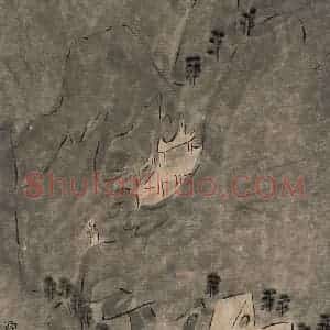1999年 杨福音《响泉图》国画山水写意作品图片赏析