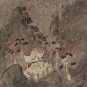 1999年 杨福音《相邀图》国画山水写意作品图片赏析
