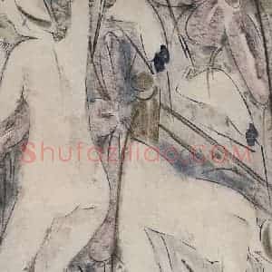 1999年 杨福音《春天里》国画人物写意作品图片赏析