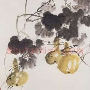 王之海《葫芦》国画花鸟作品图片赏析