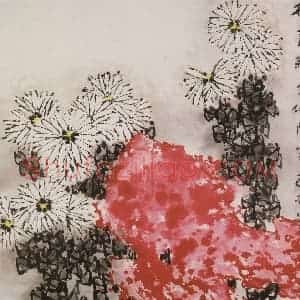 1998年 王之海《秋丛绕舍》国画花鸟作品图片赏析