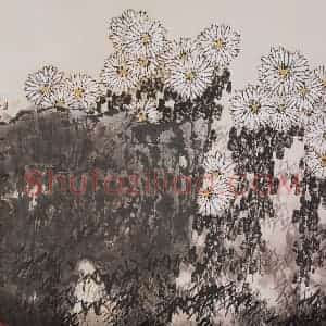 1999年 王之海《秀色三秋好》国画花鸟作品图片赏析