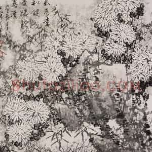 2000年 王之海《香缘饮露清》国画花鸟作品图片赏析