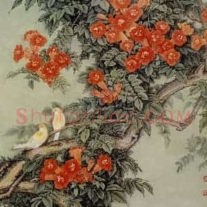 1979年 金鸿钧《暖风》国画花鸟作品图片赏析