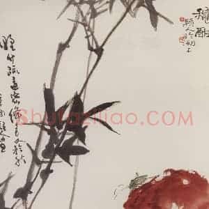 1981年 朱颖人《秋酣》国画花鸟作品图片赏析