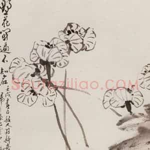 1982年 朱颖人《野花开遍不知名》国画花鸟作品图片赏析