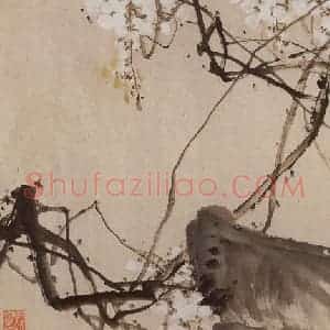 1986年 朱颖人《香雪海》国画花鸟作品图片赏析