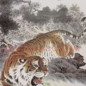 1983年 段忻然《虎》国画花鸟作品图片赏析
