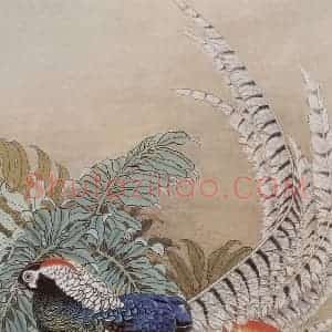 1996年 段忻然《争相斗艳》国画花鸟作品图片赏析