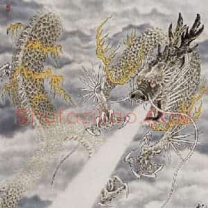 1988年 段忻然《龙》国画花鸟作品图片赏析
