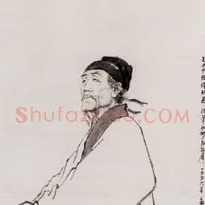 1959年 蒋兆和《杜甫像》国画人物作品图片赏析
