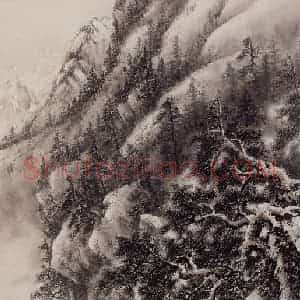 1954年 黎雄才《为祖国寻找更多的资源》国画山水作品图片赏析