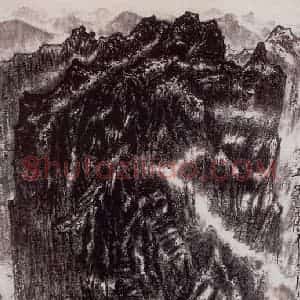 1973年 张文俊《巫峡》国画山水作品图片赏析