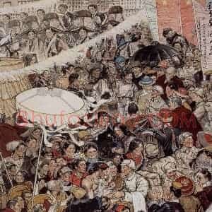 1979年 韩书力《毛主席派人来》国画人物作品图片赏析