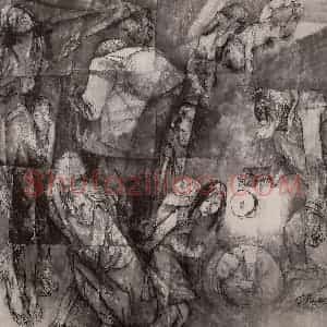 1981年 周思聪《遗孤—矿工图》国画人物作品图片赏析