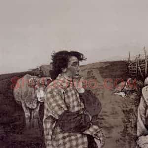 1989年 赵奇《重逢》国画人物作品图片赏析