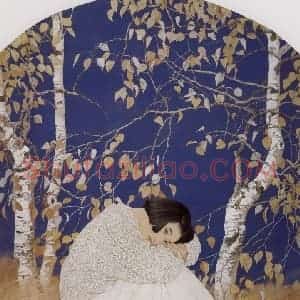 1991年 何家英《秋冥》国画人物作品图片赏析