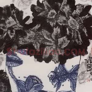 1993年 尚涛《倾国》国画花鸟作品图片赏析